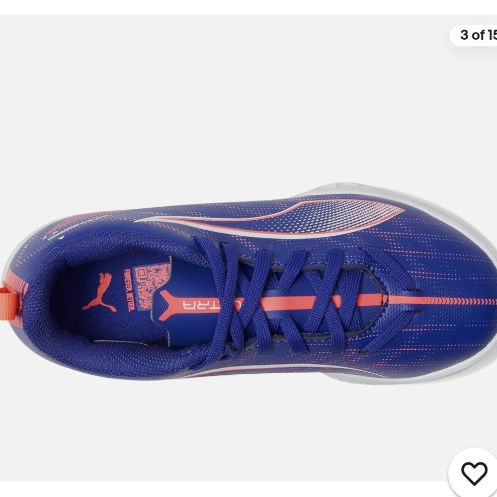 PUMA Kids Ultra 5 Play It Jr lapis lazuli/puma white Indoor Training Shoes Sz 1 - Picture 4 of 12